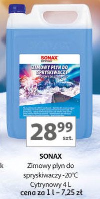 Zimowy płyn do spryskiwaczy Sonax promocja w Auchan