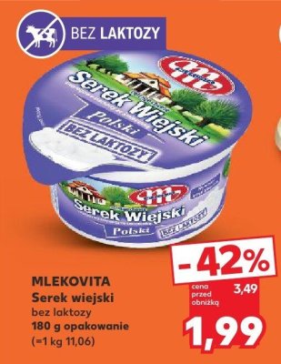 Serek wiejski bez laktozy promocja w Kaufland