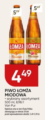 Piwo Łomża Miodowa promocja w Chata Polska