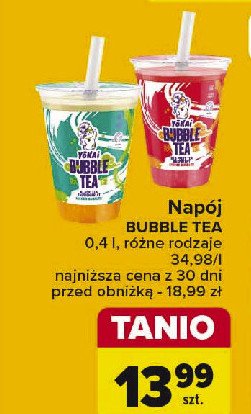 Napój bubble tea czerwony promocja