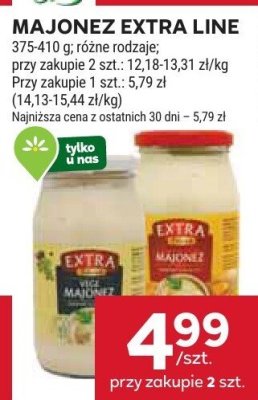 Majonez Extra Line różne rodzaje promocja w Stokrotka