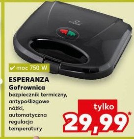 Gofrownica 750 w Esperanza promocja w Kaufland