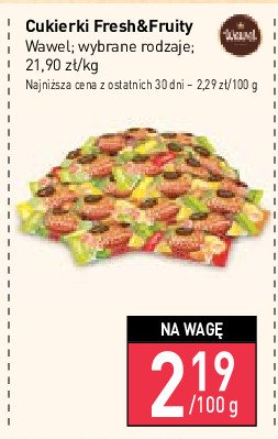 Cukierki karmelki Wawel fresh & fruity promocja