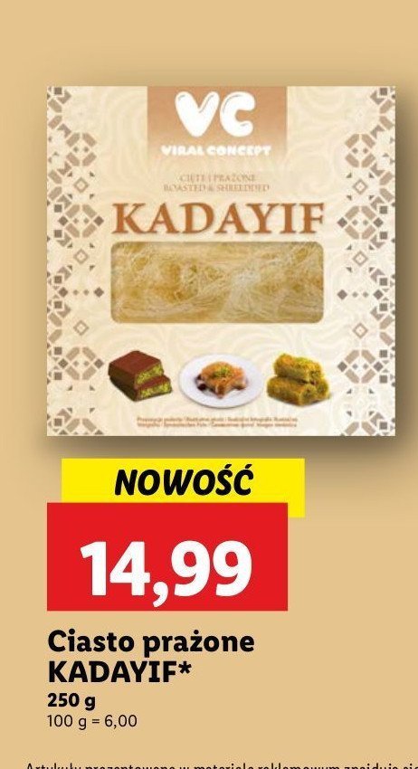 Ciasto pra偶one kadayif promocja