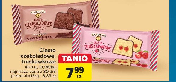 Ciasto czekoladowe Dan cake promocja