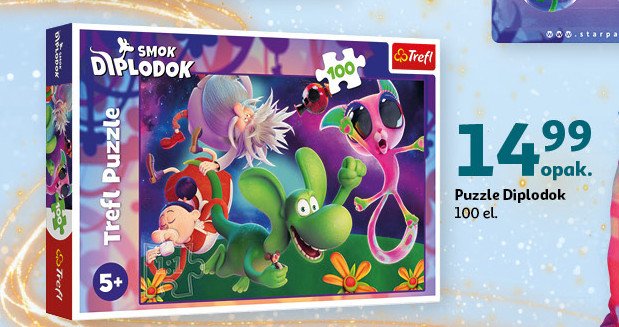 Puzzle smok diplodok 100 el. Trefl promocja w Auchan