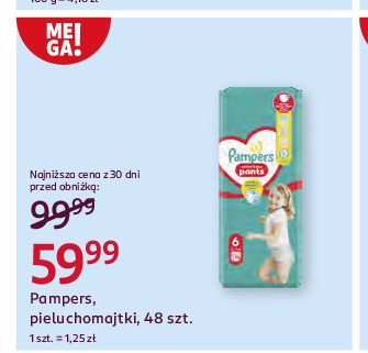 Pieluchomajtki 6 Pampers pants promocja w Rossmann