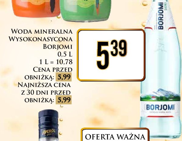 Woda niegazowana Borjomi promocja