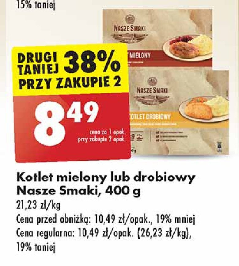 Kotlet mielony z ziemniakami i buraczkami Nasze smaki promocja