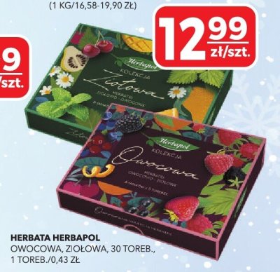 Herbata Herbapol owocowa, ziołowa, 30 toreb. promocja w Top Market