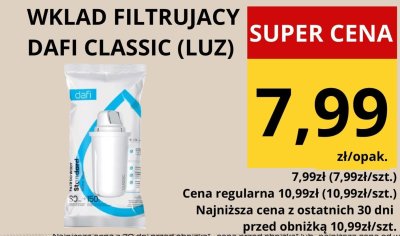 Wkład filtrujący Dafi Classic (luz) promocja w Supeco