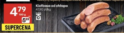Kiełbasa od chłopa Wolarek promocja w Delikatesy Centrum