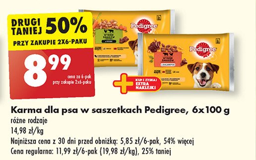 Karma dla psa wybór smaków w sosie Pedigree promocja