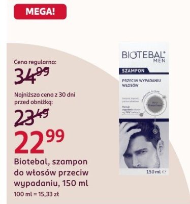 Szampon do włosów Biotebal, przeciw wypadaniu, 150 ml promocja w Rossmann