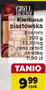 Kie艂basa piastowska z serem Soko艂贸w grill house promocja