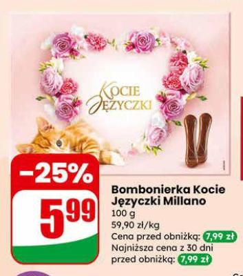 Bombonierka Kocie Języczki Millano promocja w Dino