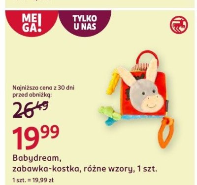 Zabawka-kostka Babydream promocja w Rossmann