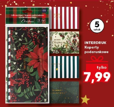 Koperty podarunkowe 5 sztuk promocja w Kaufland