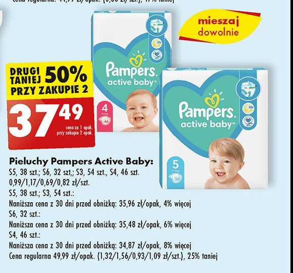 Pieluszki dla dzieci 6 Pampers active baby promocja