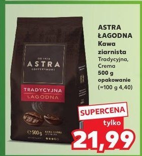 Kawa Astra łagodna 100% arabica crema Astra caffee promocja w Kaufland