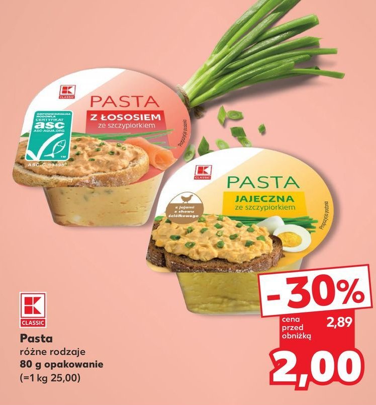 Pasta z łososiem K-classic promocja w Kaufland