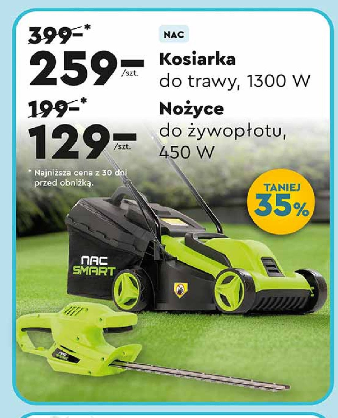 Kosiarka elektryczna 1300 w Nac promocja w Biedronka