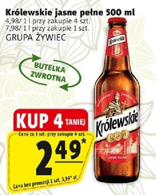 Królewskie jasne pełne 500 ml Grupa Żywiec promocja w Prim Market
