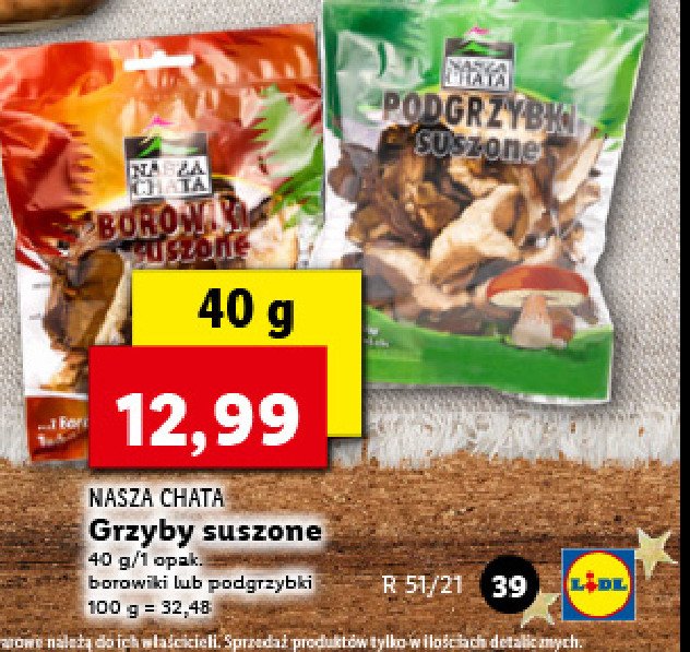 Borowiki suszone promocja w Carrefour