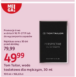 Woda toaletowa Tom tailor perspective promocja w Rossmann