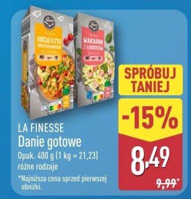 Danie gotowe La Finesse różne rodzaje promocja w Aldi