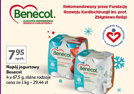 Jogurt pitny naturalny Benecol Benecol raisio promocja