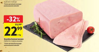 Szynka Szynka konserwowa PROSTO Z WĘDLINIARNI promocja w Intermarche