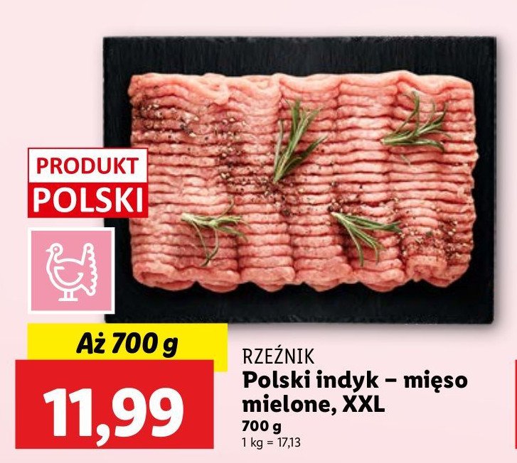 Mięso mielone z indyka Rzeźnik codzienna dostawa promocja w Lidl