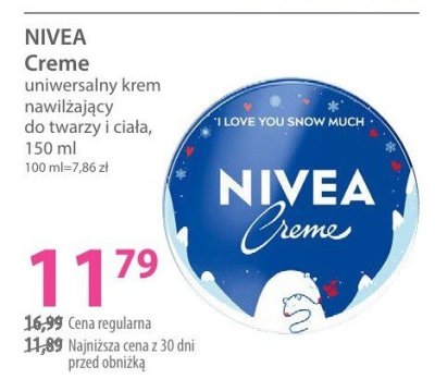 Krem NIVEA Creme uniwersalny nawilżający do twarzy i ciała promocja w Hebe