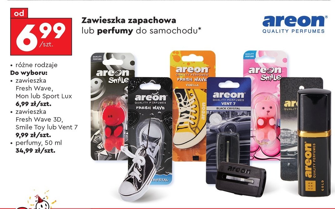 Odświeżacz vent 7 black crystal Areon promocja w Biedronka