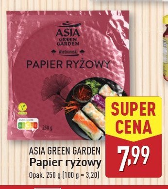 Papier ryzowy Asia green garden promocja w Aldi