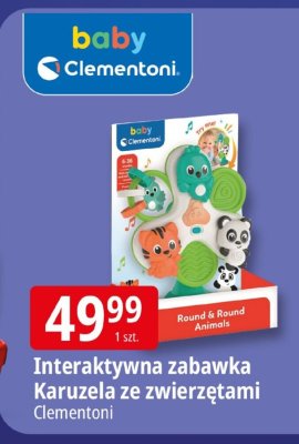 Interaktywna zabawka Karuzela ze zwierzętami Clementoni Round & Round Animals promocja w Leclerc