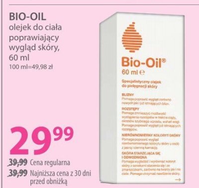 Olejek do ciała BIO-OIL poprawiający wygląd skóry 60 ml promocja w Hebe