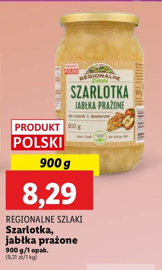 Jabłka prażone szarlotka REGIONALNE SZLAKI promocja