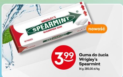 Guma do żucia Wrigley's Spearmint promocja w Żabka