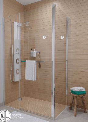 Ścianka prysznicowa Naya 90 cm promocja w Castorama