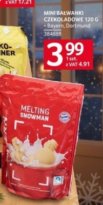Mini bałwanki czekoladowe 120 g 2 Bayern Dortmund promocja w Selgros