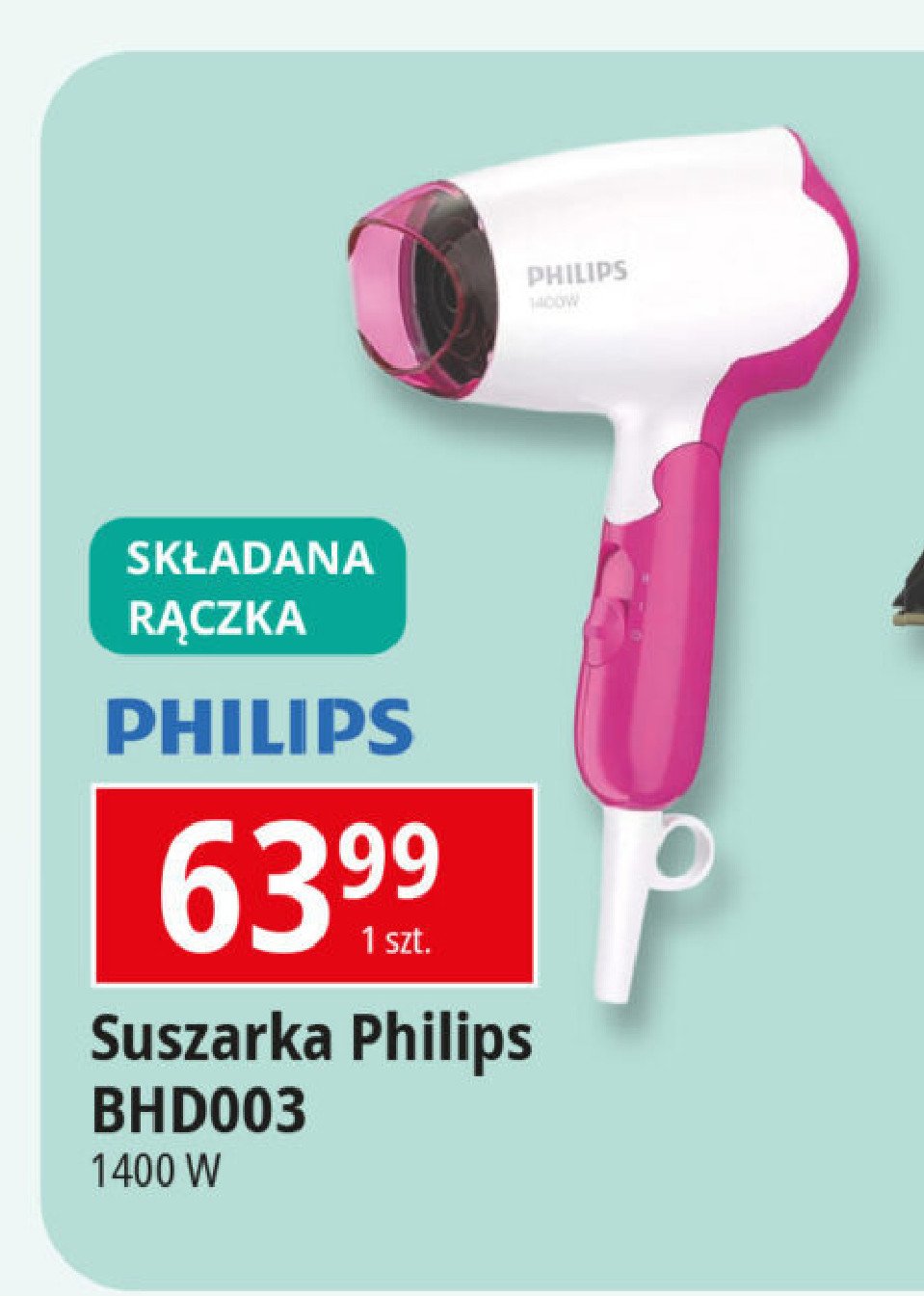 Suszarka do włosów bhd003/10 Philips promocja