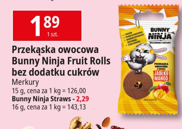 Przekąska owocowa jabłko banan truskawka promocja