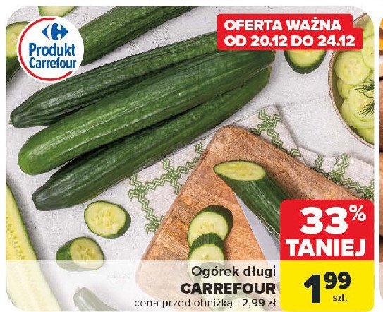 Ogórek długi Carrefour promocja w Carrefour Market