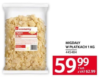 Migdały w płatkach 1 KG economy promocja w Selgros