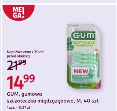 Szczoteczka międzyzębowa gumowa M, 40 szt. promocja w Rossmann