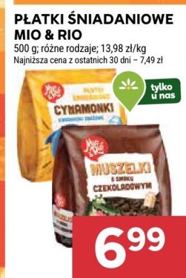 Płatki śniadaniowe Mio & Rio promocja w Stokrotka