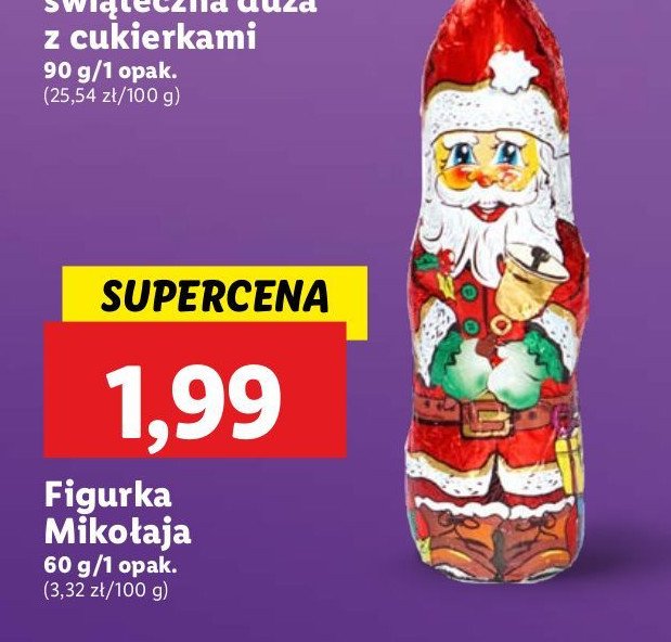 Figurka mikołaj w mlecznej czekoladzie promocja