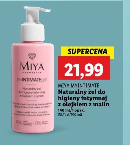 Żel do higieny intymnej z olejkiem malin Miya myintimategel promocja